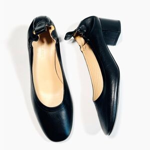 EVERLANE Black Block Heel Womens Shoes Italy 6.5 Leather